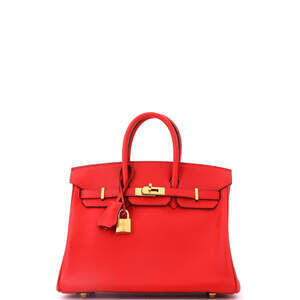 Hermes Birkin 25 Red Swift with Gold Hardware